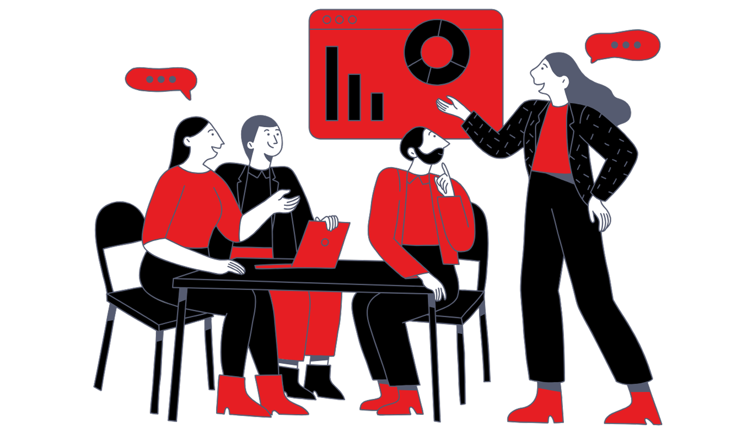 Team collaboration illustration